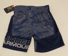 Under Armour Boy s Youth Shorts Heatgear Athletic Youth Size - 5 Blue Gray NWT