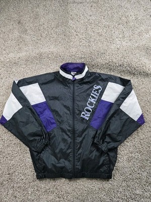 Vintage Colorado Rockies Jacket Medium Mens Colorblock Apex One Windbreaker 90s 