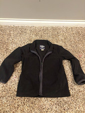 OshKosh B'gosh Boys Black Full Zip Fleece Jacket w/ Pockets Size 6