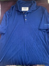 Sir W. Merino Wool Short Sleeve Polo Shirt Navy XL