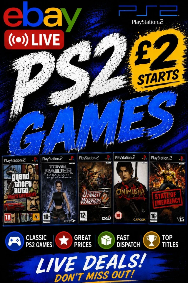 🎮 PS2 Games Live Deals | £2 Starts | Classic PlayStation Titles 🔥