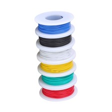 28 Awg Wire Solid Core Hookup Wires-6 Different Colored Jumper Wire 50 Ft Each