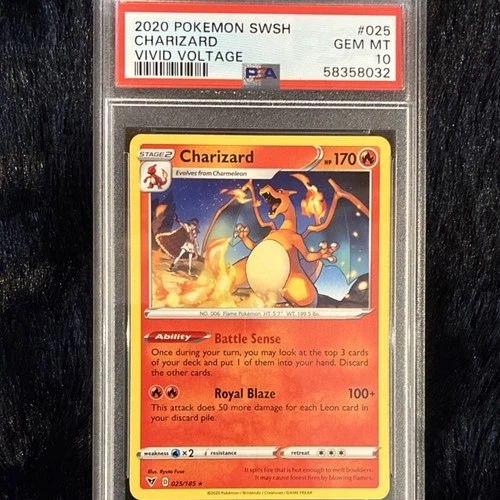Pokémon Charizard 025/185 Stage 2 Vivid Voltage PSA 10 Gem Mint Rare Card