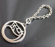 HERMES Horse Cheval Keychain 925 Sterling Silver Vintage