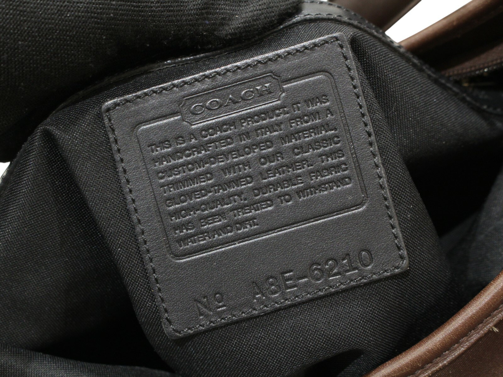 COACH One Shoulder Bag 6210 Urethane Dark Brown Womens Classic Japan A-260113-8 thumbnail 8