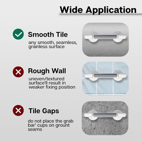 12-Inch Shower Handle, Bathtub Safety Aids for Disabled and Elderly, Safety G... - Bild 6 von 9