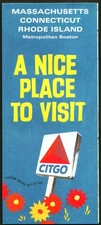 CITGO Road Map Massachusetts Connecticut Rhode Island Metro Boston 1970