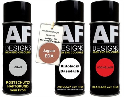 Spraydose Set für Jaguar EDA Coral Metallic Autolack Klarlack Grundierung Sprayd