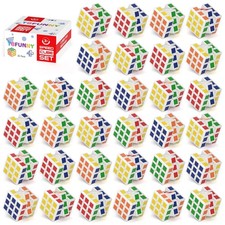 32 Pack Mini Cube Puzzle Party Favors for Kids, 1.18in 3x3x3 Magic Cube Toy f...