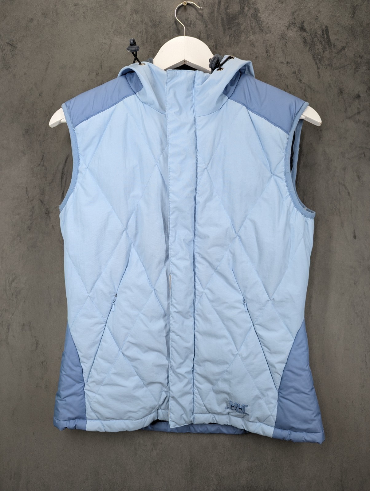 Helly Hansen Gilet Women's Size Small Down Filled Hooded Full Zip Pockets Blue image 2