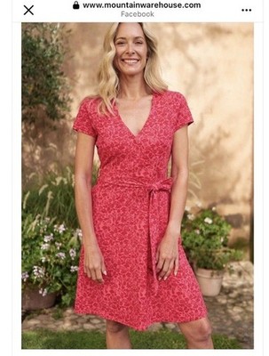 Mountain Warehouse Santorini Wickelkleid Gr. 42 (UK 14) Pink mit Etikett Sommer