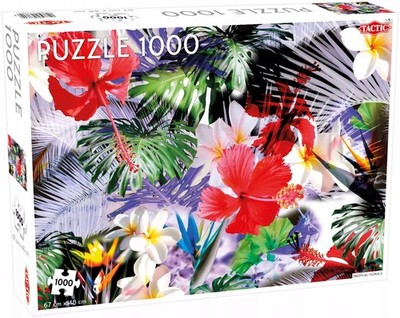 Tactic Puzzle 1000 Teile Tropical Florals, 67x48cm, ab 9 Jahren, Karton, Neu