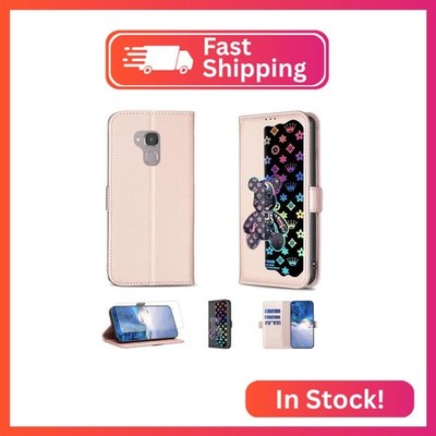 Case Compatible for Honor 5c Phone Case Flip Stand Cover [with Tempered Glass Sc
