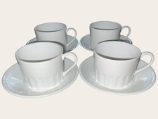 Wedgwood Colosseo 4x tazze da tè e piattini bianchi celebrazione centenario ottime