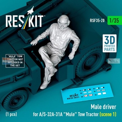 RESRSF350020F 1:35 ResKit Male Driver for A/S-32A-31A Mule Tow Tractor