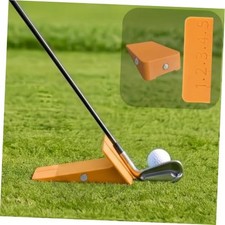 Golf Swing Trainer, Wedge Chipping Aid with Magnetic Guide Wall Orange