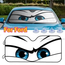 For Ford Angry Eyes Funny Car Windshield Sun Shade Foldable Heat Uv Blocker