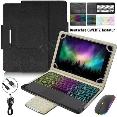 Bluetooth Tastatur Maus mit Hülle für Samsung Galaxy Tab S6 Lite 10,4 2020-2024