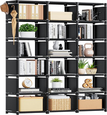 Extra Large 18-Cube Bookcase - DIY Storage Organizer for Home  Office