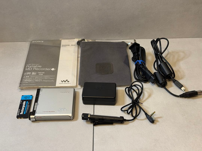 SONY MZ-RH1 Walkman Hi-MD Player MiniDisc Recorder Silver Working