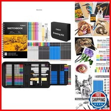 Caliart 176PCS Sketching Kit, 100 Sheets 3-Color Sketch Book