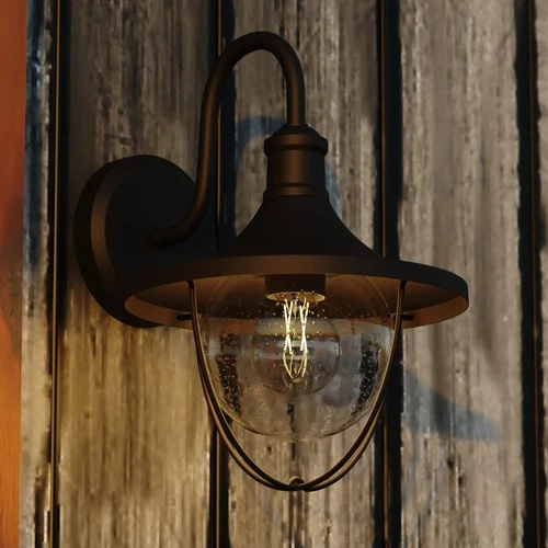 Vaxcel Lighting T0779 Dunlap 13" Tall Outdoor Wall Sconce - Black - Picture 6 of 6
