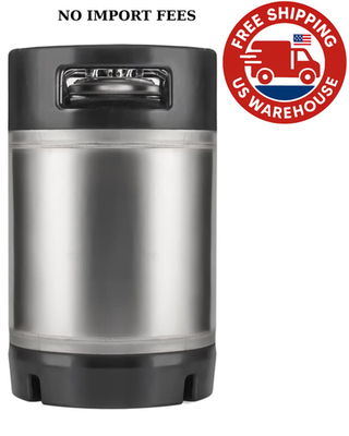 #ad New 2.5 Gallon Ball Lock Keg Stainless Steel Beer Keg with Dual Rubber Handle $90.00