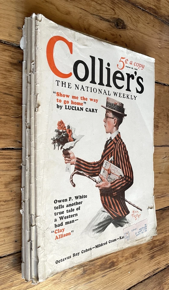 Lot of 5 Collier's Jazz Age Magazines 1926 - 1930 Ads, Art Worn Complete - Image 2 of 4