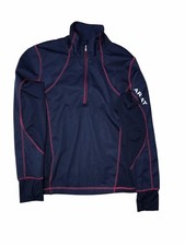 Ariat Womens Tek Cold Series 1/4 Zip Sweatshirt Pullover Blue Red Medium C20