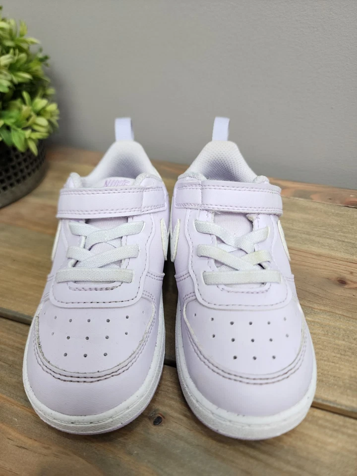 Кроссовки для девочек ясельного возраста Nike Court Borough Low Recraft (TD) Barely Grape 8C - Изображение 2 из 4