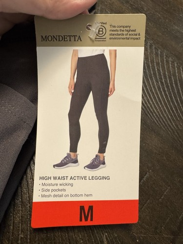 Mondetta Grey Leggings Medium New - Picture 6 of 6