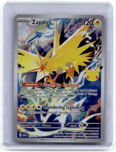 Zapdos * Near Mint or Better * 30th Celebration * #133/128 * Pokemon