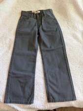 Levi Strauss 505 Boys 7 Regular Levis Jean Adjustable Waistband Gray NWT
