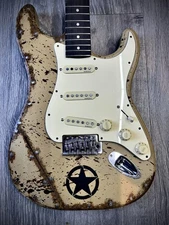 Sand ARMY Pistols Crown Barncaster Strat GUITAR BODY ONLY PARTCASTER USA MADE