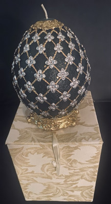 Vintage Faberge Egg Style Candle New with original box 