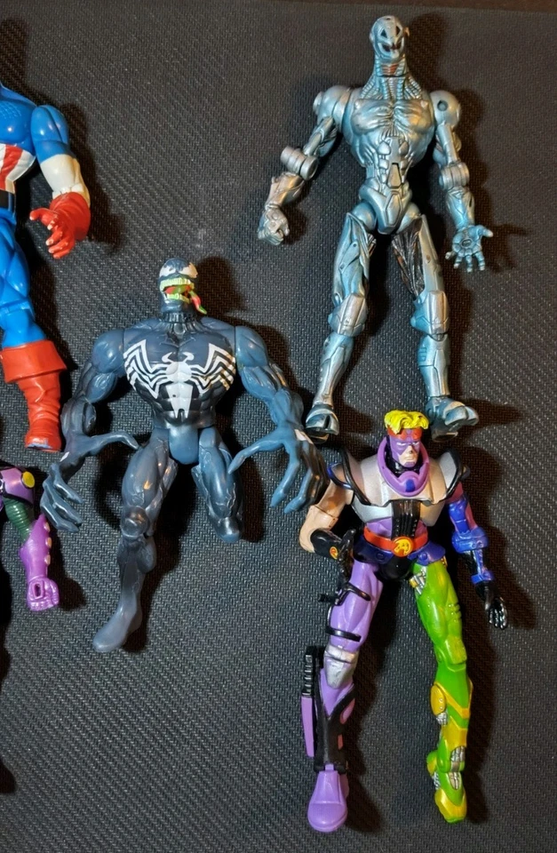 Lote de juguetes Marvel (Toy Biz, años 90 vintage) Ultron Kang Capitán América figura de acción Foto 4 de 4