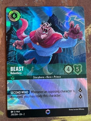 1x VERZAUBERTES FOLIENTIER - UNERBITTLICH - Aufstieg des FLodborn Disney Lorcana TCG