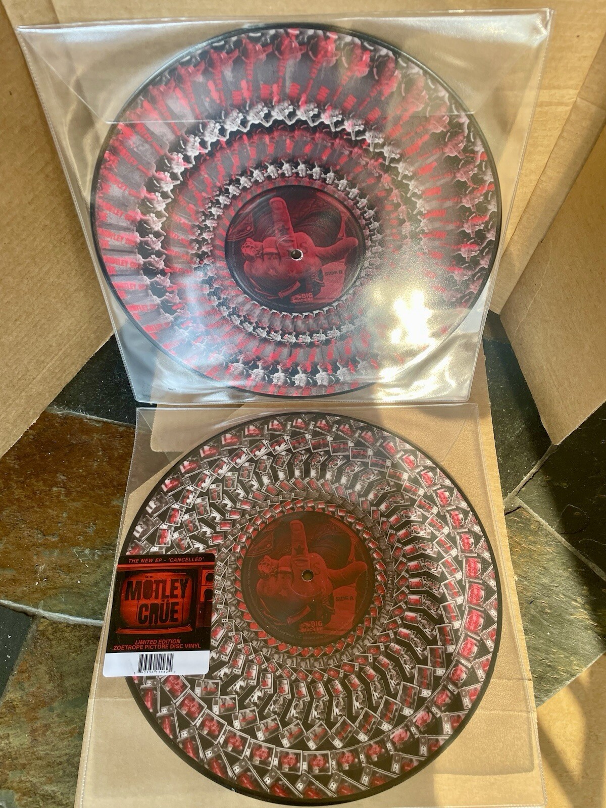 Mötley Crüe CANCELLED EP Collector’s Zoetrope Picture Disc 🖕 Vinyl LE /765