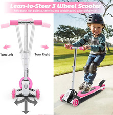 3 Wheels Foldable Kick Scooter lightweight for Gift Kids age 3 7 beginner fun
