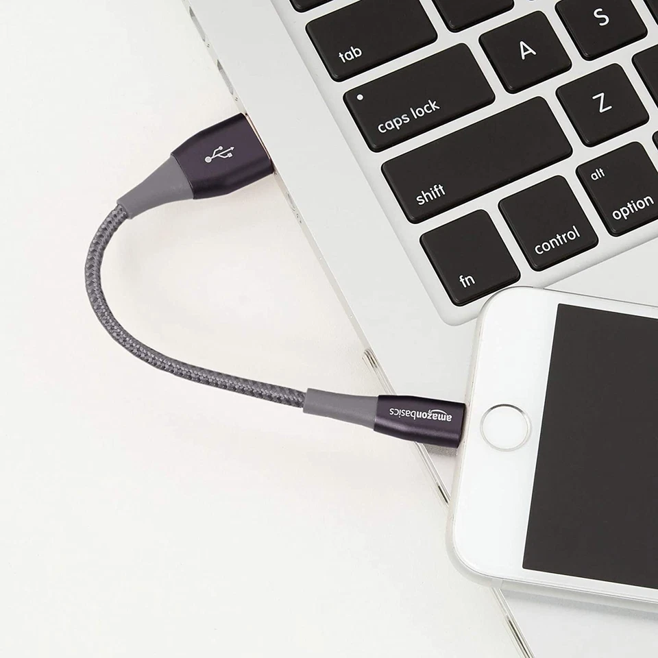 Amazon Basics 12-pack Double Nylon Braided USB A Cable with Lightning Connector - Image 4 of 4