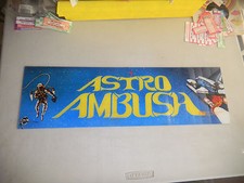 ASTRO AMBUSH  23 1/2- 7" arcade video  game sign marquee c18 image