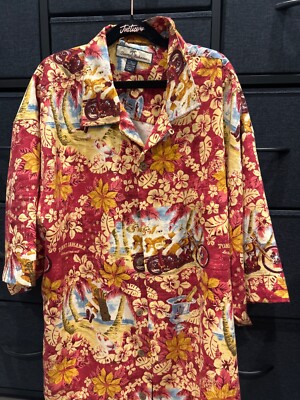 Tommy Bahama Let the Good Times Roll 2006 Motorcycle Santa Aloha Hawaiian Shirt 