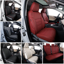 Ekr Custom-fit Toyota Venza Car Seat Covers 2021-2024 Full Set Durable Leather