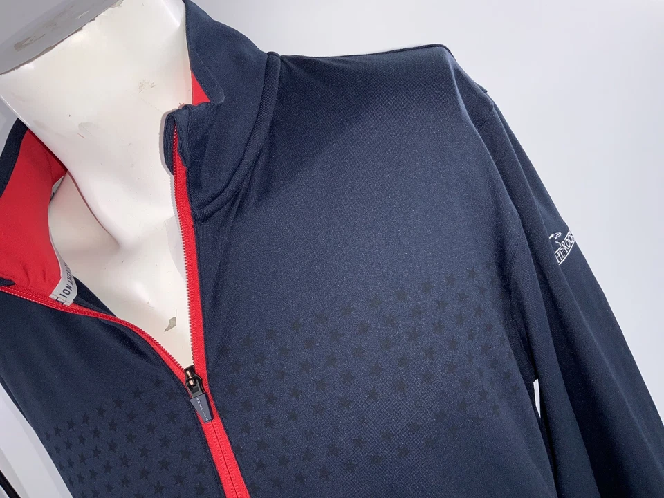 Pullover de golf Puma Volition 1/4 cremallera para hombre L azul elástico colonia GC YGI A3-216 Foto 3 de 4