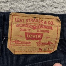 Vtg Levis 517 Corduroy Pants Mens 34 32 x33 Blue Bootcut 80's USA Made Retro