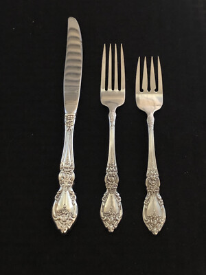 3 Pieces Oneida OCO WORDSWORTH Stainless USA Forks & Knife