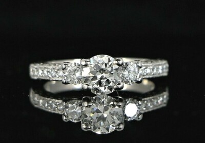 10.000 $ Tacori Platin GIA drei Steine 0,76 H VS2 Diamant Verlobungsring 6
