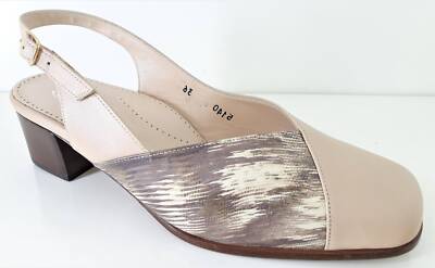 LOREN sandali punta chiusa pelle 5140 tacco 5cm fondo cuoio