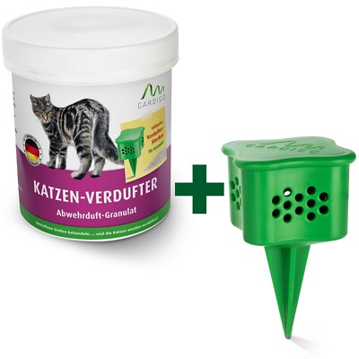 Katzenschreck Gardigo Katzenabwehr Granulat Katzenschutz mit Beetstecker 
