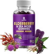 Elderberry  Sea Moss Gummies,Elderberry Gummy, Sea Moss, Elderberry, Zinc, V...